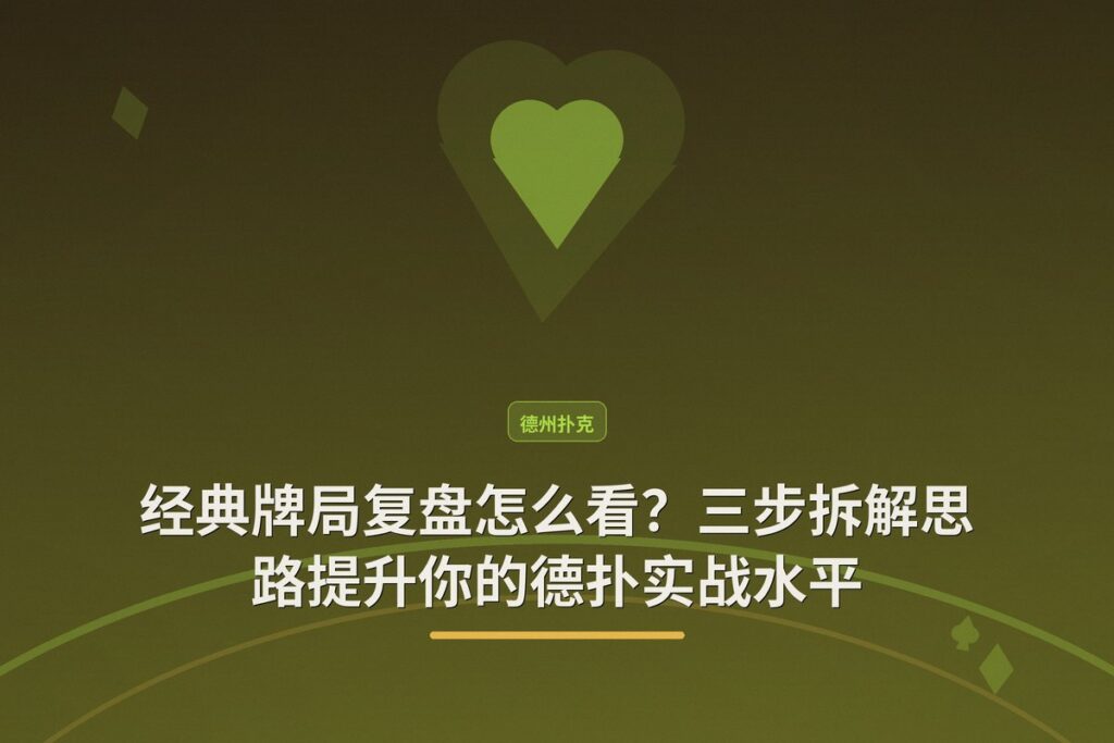 经典牌局复盘怎么看 - 经典牌局复盘怎么看？三步拆解思路提升你的德扑实战水平