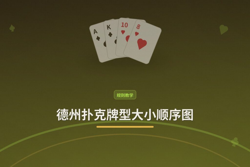 德州扑克牌型大小顺序图 - 德州扑克牌型大小顺序图：从皇家同花顺到高牌，一张图看懂全部10种牌型
