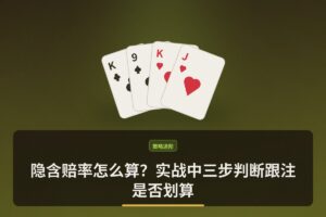 隐含赔率怎么算?实战中三步判断跟注是否划算