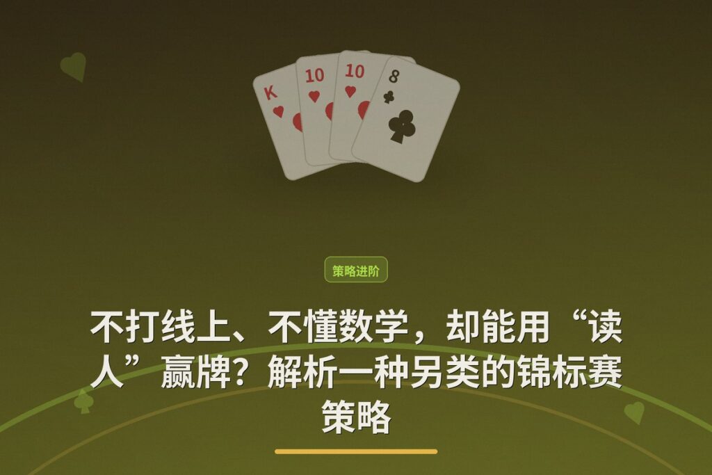 https://www.reddit.com/r/poker/comments/1ui0g34/talking_through_myweird_strategy_for_poker/ - 不打线上、不懂数学,却能用“读人”赢牌?解析一种另类的锦标赛策