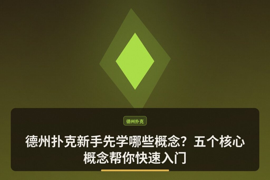 德州扑克新手先学哪些概念 - 德州扑克新手先学哪些概念?五个核心概念帮你快速入门